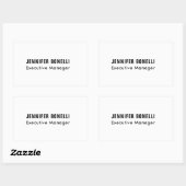 Professionele minimalistische moderne trendy rechthoekige sticker (Vel)