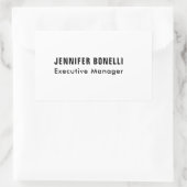 Professionele minimalistische moderne trendy rechthoekige sticker (Tas)