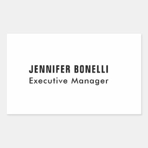 Professionele minimalistische moderne trendy rechthoekige sticker