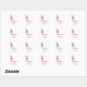 Professionele, minimalistische moderne trendy ronde sticker (Vel)