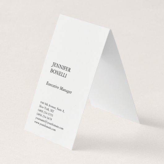 Professionele, minimalistische moderne trendy visitekaartje (Voorkant)