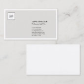 Professionele minimalistische moderne vlakte met L Visitekaartje (Voorkant / Achterkant)