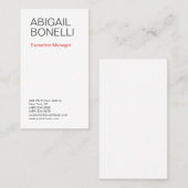 Professionele minimalistische moderne vlakte visitekaartje (Voorkant / Achterkant)