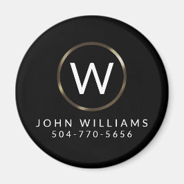 Professionele minimalistische monogram magneet