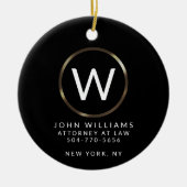 Professionele minimalistische monogram Ornament (Voorkant)