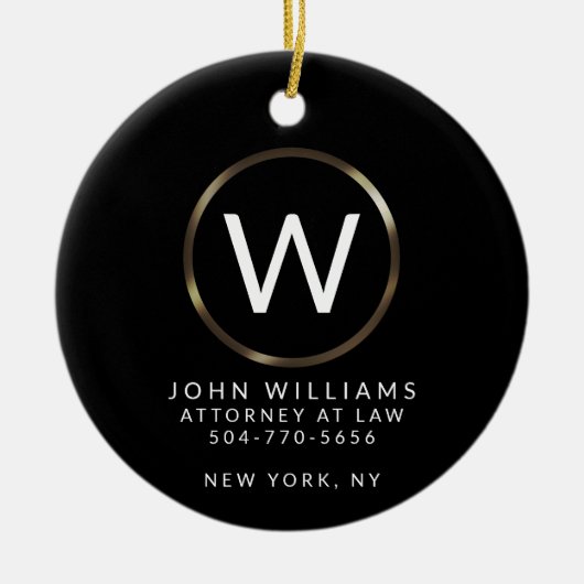 Professionele minimalistische monogram Ornament (Voorkant)