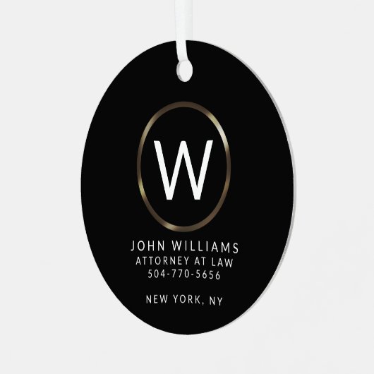 Professionele minimalistische monogram Ornament (Voorkant links)