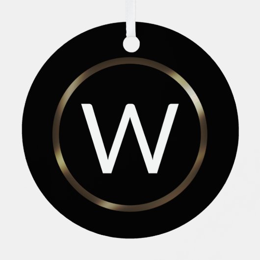 Professionele minimalistische monogram Ornament (Achterkant)