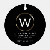 Professionele minimalistische monogram Ornament (Voorkant)