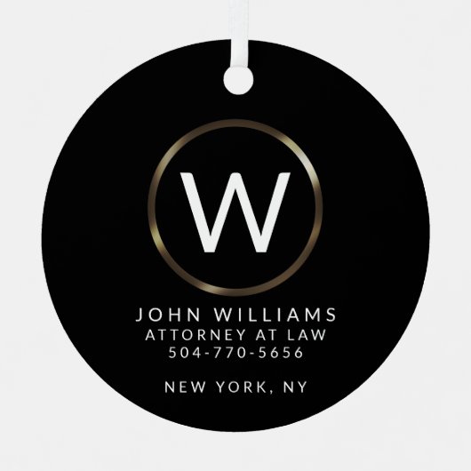 Professionele minimalistische monogram Ornament (Voorkant)