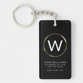 Professionele minimalistische monogram Sleutelhang Sleutelhanger