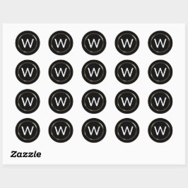 Professionele minimalistische monogram Stickers