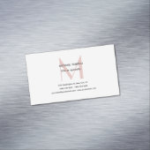 Professionele Minimalistische Monogrammed Profielk Magnetisch Visitekaartje (Voorbeeld)