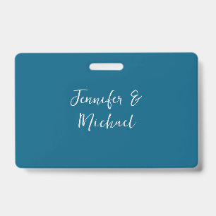 Professionele minimalistische oceaan blauwe kallig badge