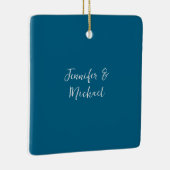 Professionele minimalistische oceaan blauwe kallig keramisch ornament (Rechts)