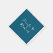 Professionele minimalistische oceaan blauwe kallig servet (Hoek)