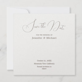 Professionele Minimalistische Parelglans Save The Date