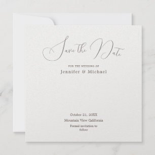Professionele Minimalistische Parelglans Save The Date