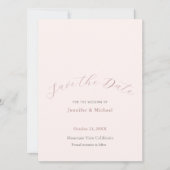 Professionele Minimalistische Plain Roos Gouden Kl Save The Date (Voorkant)