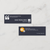 Professionele minimalistische prijsaanduiding Mark Mini Visitekaartje (Voorkant / Achterkant)