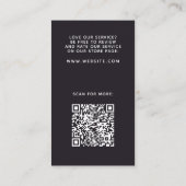 Professionele minimalistische QR-code Bedankt Visitekaartje (Achterkant)