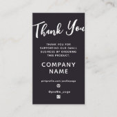 Professionele minimalistische QR-code Bedankt Visitekaartje (Voorkant)