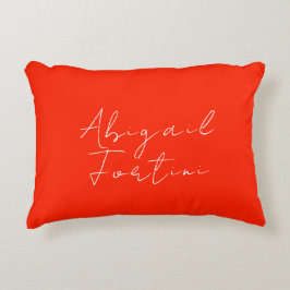 Professionele minimalistische rood wit modern accent kussen