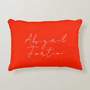 Professionele minimalistische rood wit modern accent kussen