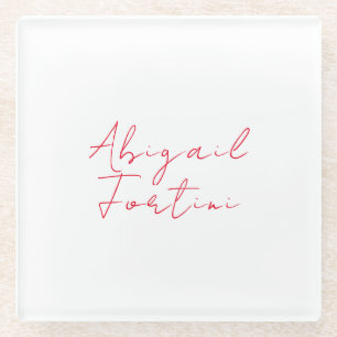 Professionele minimalistische rood wit modern glazen onderzetter