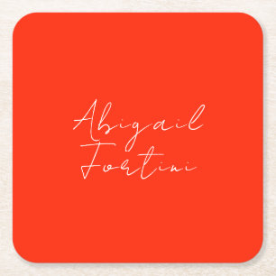 Professionele minimalistische rood wit modern kartonnen onderzetters