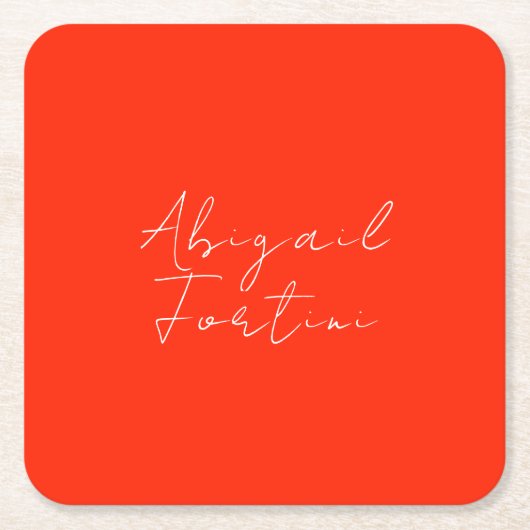 Professionele minimalistische rood wit modern kartonnen onderzetters (Voorkant)