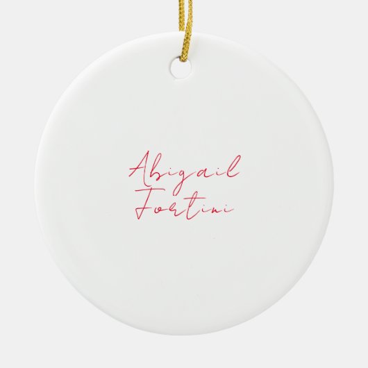 Professionele minimalistische rood wit modern keramisch ornament (Voorkant)