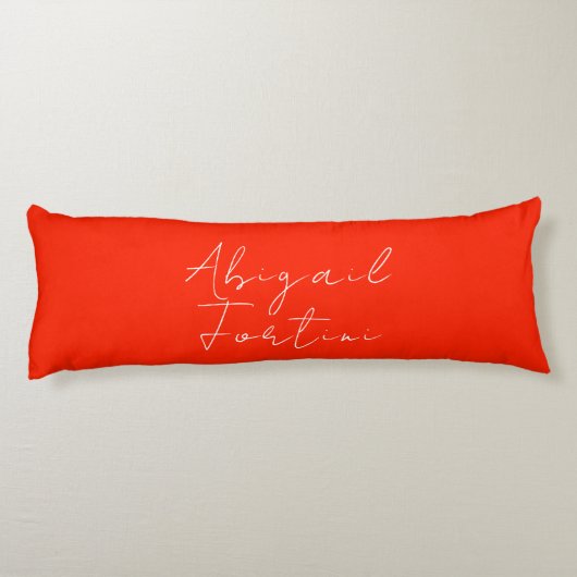 Professionele minimalistische rood wit modern lichaamskussen (Achterkant)