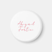 Professionele minimalistische rood wit modern magneet (Voorkant)