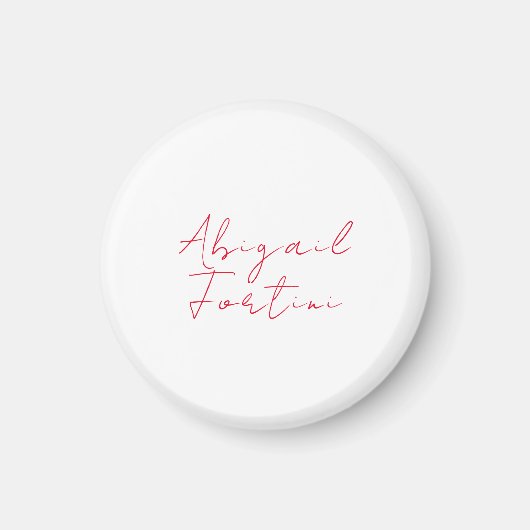 Professionele minimalistische rood wit modern magneet (Voorkant)