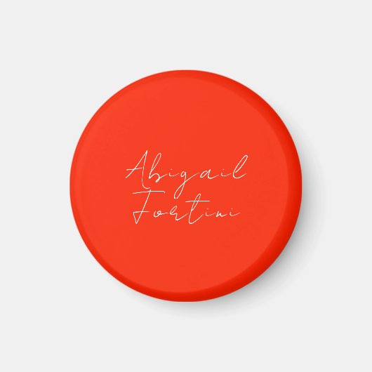 Professionele minimalistische rood wit modern magneet (Voorkant)