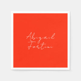 Professionele minimalistische rood wit modern servet