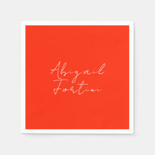 Professionele minimalistische rood wit modern servet