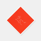 Professionele minimalistische rood wit modern servet (Hoek)