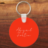 Professionele minimalistische rood wit modern sleutelhanger (Achterkant)