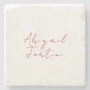 Professionele minimalistische rood wit modern stenen onderzetter