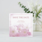 Professionele Minimalistische Roze Gouden Kleur Bl Save The Date (Staand voorkant)