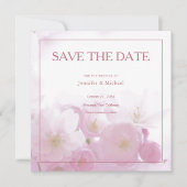 Professionele Minimalistische Roze Gouden Kleur Bl Save The Date (Voorkant)