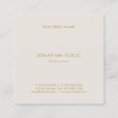 Professionele minimalistische Sjabloon Modern Eleg Vierkante Visitekaartje (Achterkant)