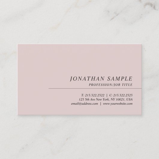 Professionele minimalistische Sjabloon Moderne Visitekaartje (Voorkant)