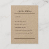 Professionele minimalistische stijl visitekaartje (Achterkant)