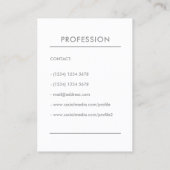 Professionele minimalistische stijl visitekaartje (Achterkant)