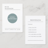 Professionele minimalistische stijl visitekaartje (Voorkant / Achterkant)