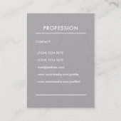 Professionele minimalistische stijl visitekaartje (Achterkant)