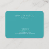 Professionele minimalistische trendkleuren Sjabloo Visitekaartje (Achterkant)